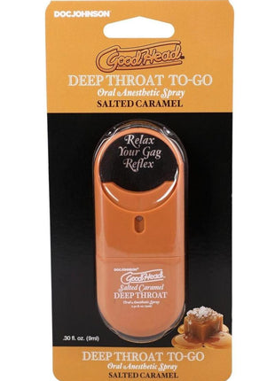 Goodhead Deep Throat To-Go Oral Anesthetic Spray .30oz - Salted Caramel
