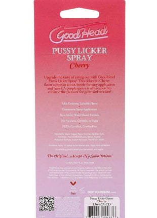 Goodhead Pussy Licker Spray - Cherry