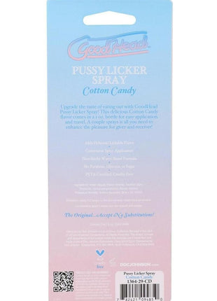 Goodhead Pussy Licker Spray - Cotton Candy