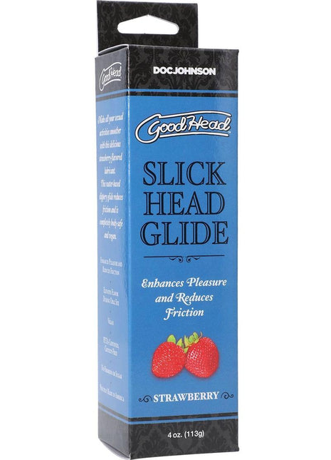 Goodhead Slick Head Glide Water Based Flavored Lubricant Strawberry - 4oz