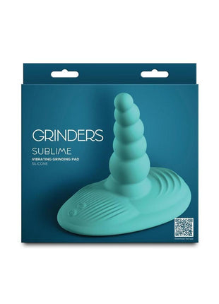 Grinders Sublime App Controlled Rechargeable Silicone Vibrating Dual Motor Beaded Pad - Aqua