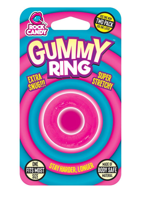 Gummy Cock Ring - Pink - One Size