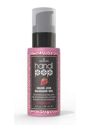 Handipop Edible Hand Job Massage Gel Strawberry - 2oz