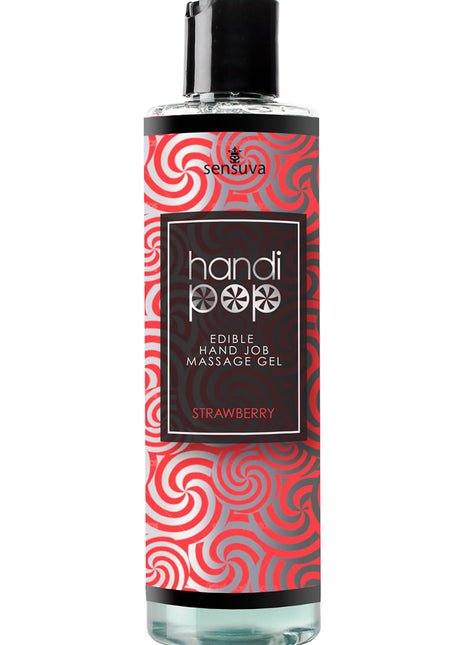 Handipop Edible Hand Job Massage Gel Strawberry - 4.2oz