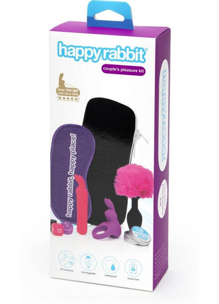 Happy Rabbit Couples Rechargeable Silicone Pleasure Kit - Pink/Purple - 7 Piece