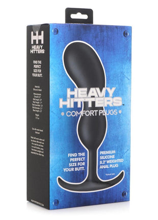 Heavy Hitters Comfort Plugs Silicone Anal Plug - Black - 8.2in