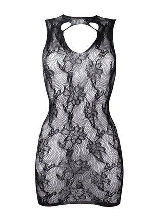 High Neck Lace Mini Dress