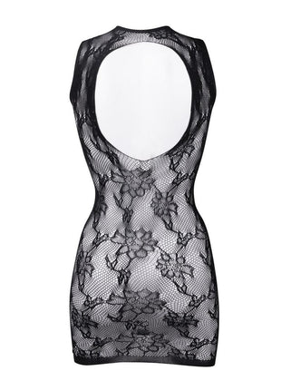 High Neck Lace Mini Dress