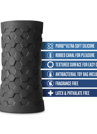 M Elite Platinum Hekx Silicone Dual End Masturbator