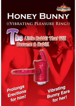 Horny Honey Bunny Vibro Cock Ring - Magenta/Pink