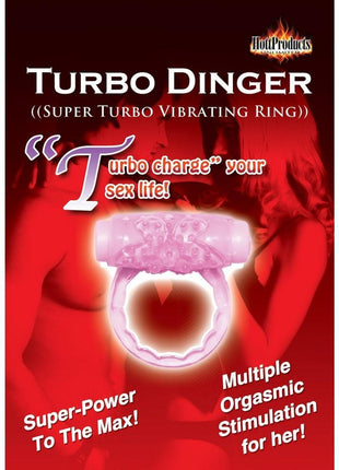 Humm Dinger Super Turbo Vibrating Cock Ring - Magenta/Pink