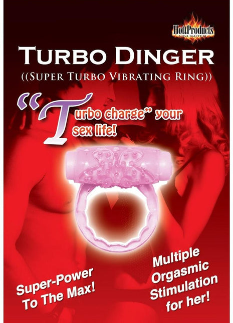 Humm Dinger Super Turbo Vibrating Cock Ring - Magenta/Pink