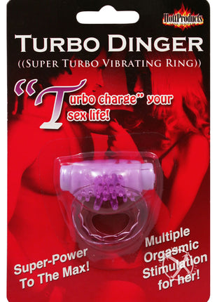 Humm Dinger Super Turbo Vibrating Cock Ring - Purple