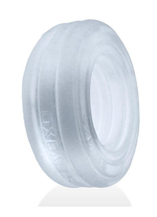 Hunkyjock Roto Grooved Gripper Ribbed Cockring - Clear Steam