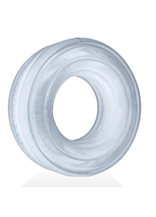 Hunkyjock Roto Grooved Gripper Ribbed Cockring - Clear Steam