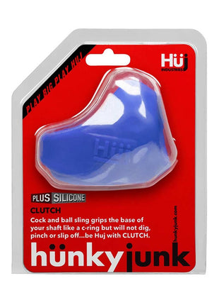 Hunkyjunk Clutch Silicone Cock and Ball Sling - Blue