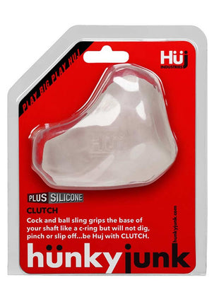 Hunkyjunk Clutch Silicone Cock and Ball Sling - Clear