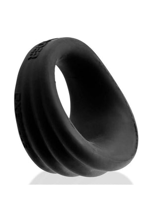 Hunkyjunk Expander Slimmer Scoop Style Silicone Cockring - Black Fog - Black
