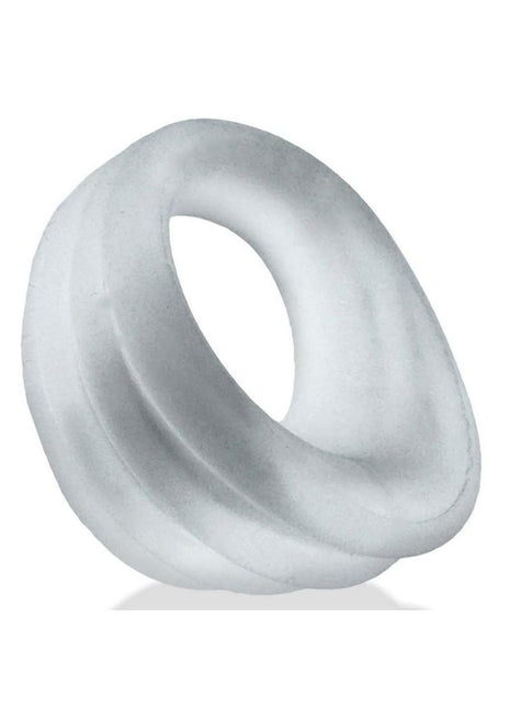 Hunkyjunk Expander Slimmer Scoop Style Silicone Cockring - Clear Steam - Clear