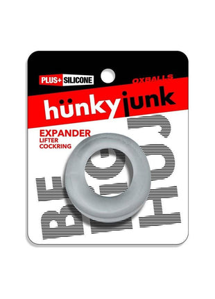 Hunkyjunk Expander Slimmer Scoop Style Silicone Cockring - Clear Steam - Clear