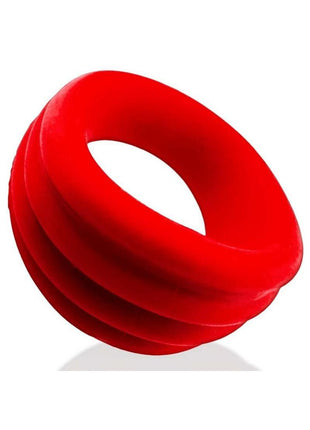 Hunkyjunk Expander Slimmer Scoop Style Silicone Cockring - Red Velvet