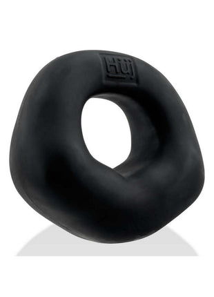 Hunkyjunk Fit Bulge Hung-Style Silicone Cockring - Black Fog - Black
