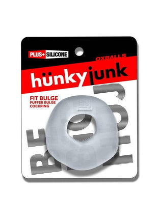 Hunkyjunk Fit Bulge Hung-Style Silicone Cockring - Clear Steam - Clear