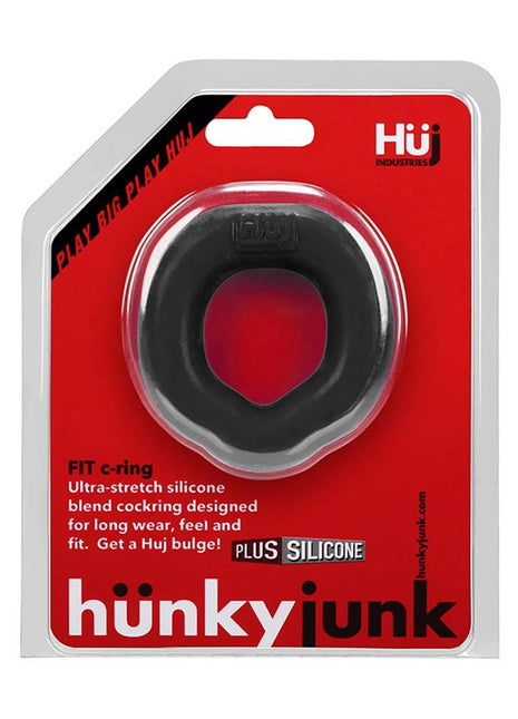 Hunkyjunk Fit Silicone Cock Ring - Black