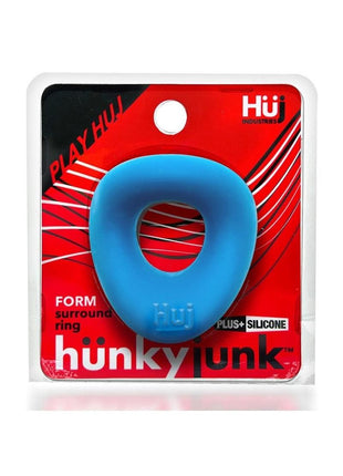 Hunkyjunk Form Surround Cock Ring - Teal/Teal Ice