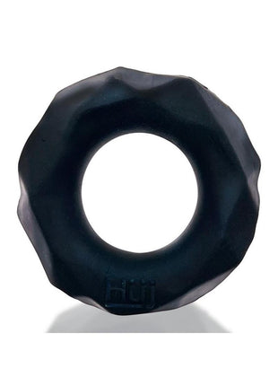 Hunkyjunk Fractal Tactile Cockring - Black/Tar Ice Black