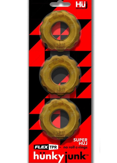 Hunkyjunk Huj Cockrings - Bronze Metal - 3 Pack
