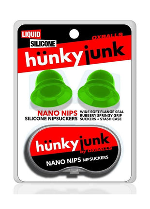 Hunkyjunk Nano Nips Just The Tip Silicone Nipple Nubs - Lizzard - Green