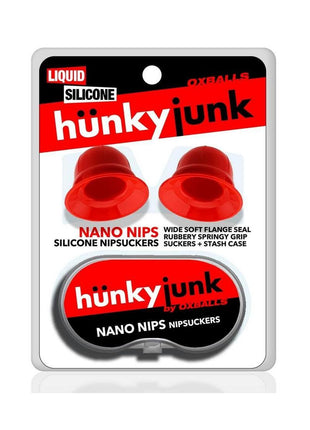 Hunkyjunk Nano Nips Just The Tip Silicone Nipple Nubs - Red