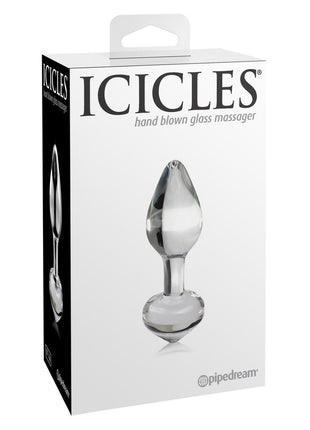 Icicles No 44 Glass Anal Plug - Clear
