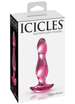 Icicles No 73 Beaded Glass Anal Plug - Pink