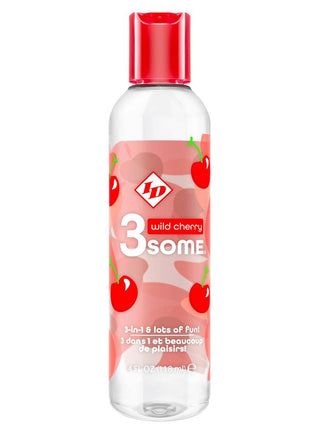 Id 3 Some 3-In-1 Multi Use Flavored Lubricant Wild Cherry - 4oz
