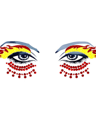 Ghost Rider Glitter Flame Face Jewels