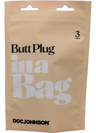 In A Bag Silicone Anal Plug - Black - 3in