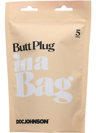 In A Bag Silicone Anal Plug - Black - 5in
