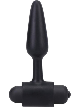 In A Bag Silicone Vibrating Butt Plug - Black - 3in