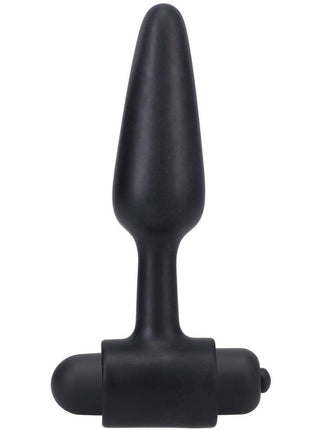 In A Bag Silicone Vibrating Butt Plug - Black - 4in