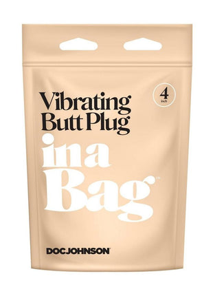 In A Bag Silicone Vibrating Butt Plug - Black - 4in