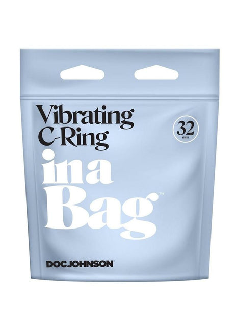 In A Bag Silicone Vibrating C-Ring - Black