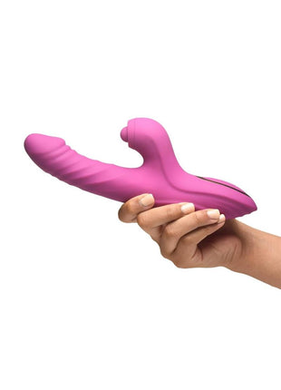 Inmi Bumping Bunny Thrusting Pulsing Rechargeable Silicone Rabbit Vibrator
