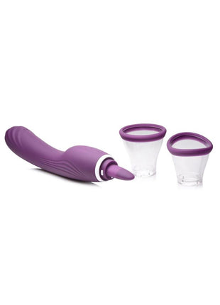 Inmi Shegasm Rechargeable Silicone Licking and Sucking Vibrator
