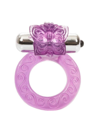Intimate Butterfly Ring Vibrating Cock Ring with Clitoral Stimulation