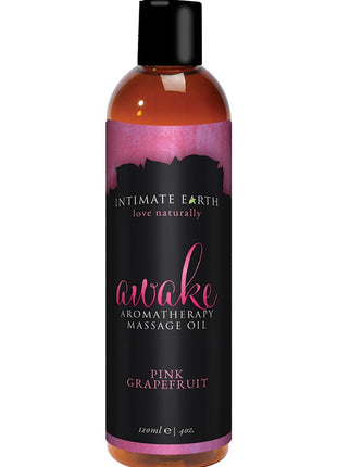 Intimate Earth Awake Aromatherapy Massage Oil Pink Grapefruit - 4oz