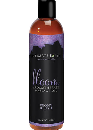 Intimate Earth Bloom Aromatherapy Massage Oil Peony Blush - 4oz