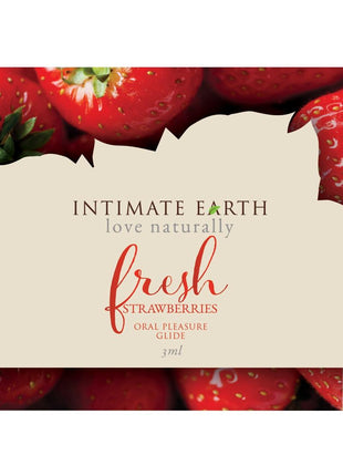 Intimate Earth Natural Flavors Glide Lubricant Fresh Strawberries - 3ml Foil
