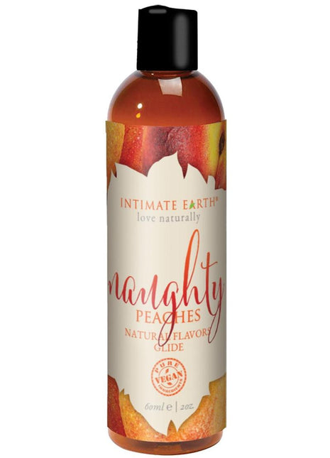 Intimate Earth Natural Flavors Glide Lubricant Naughty Peaches - 2oz